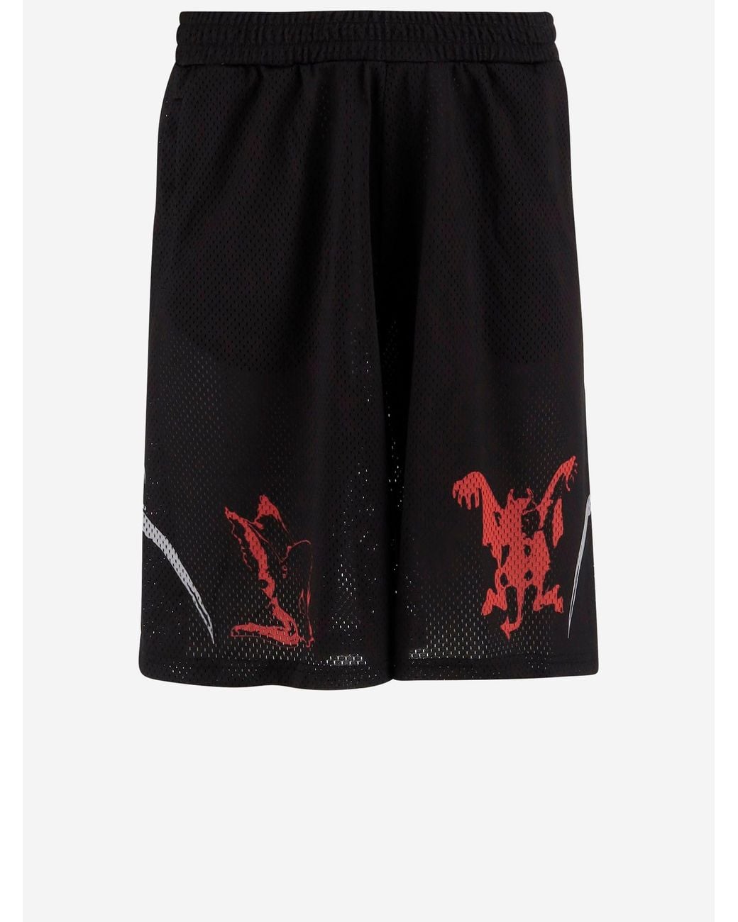 44 Label Group Black Y2 K Cotton Shorts for men