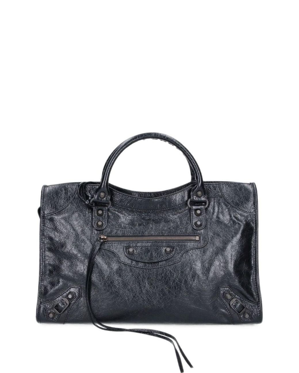 Balenciaga Blue Le City Medium Leather Handbag