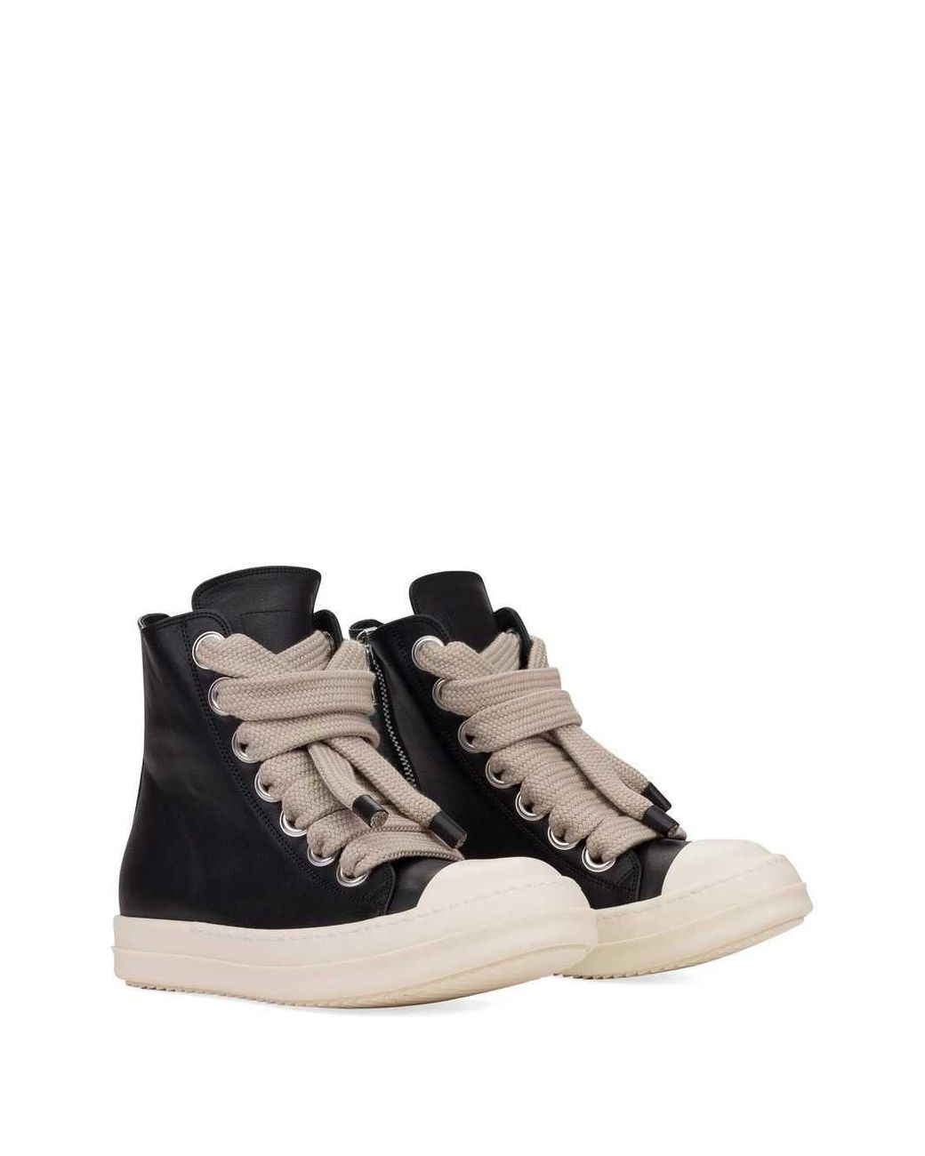 Rick Owens Black Leather Shoes