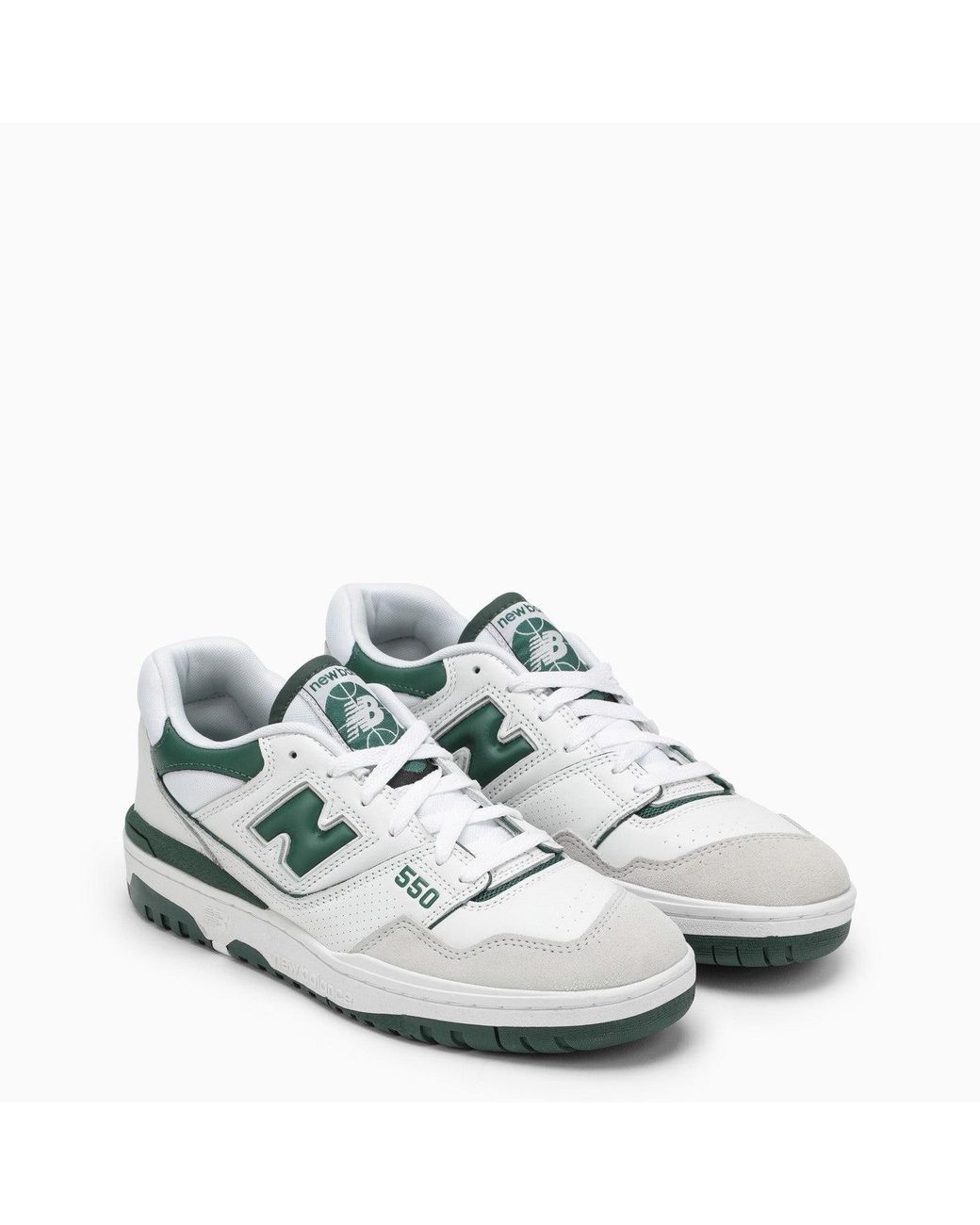 New Balance Low 550 /green Trainer in White for Men | Lyst