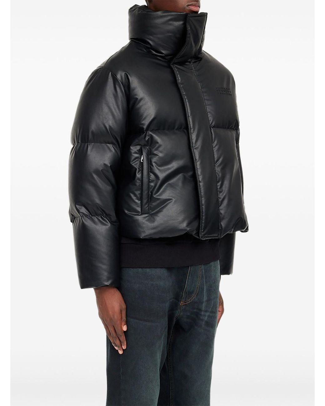 MM6 by Maison Margiela Black Short Down Jacket