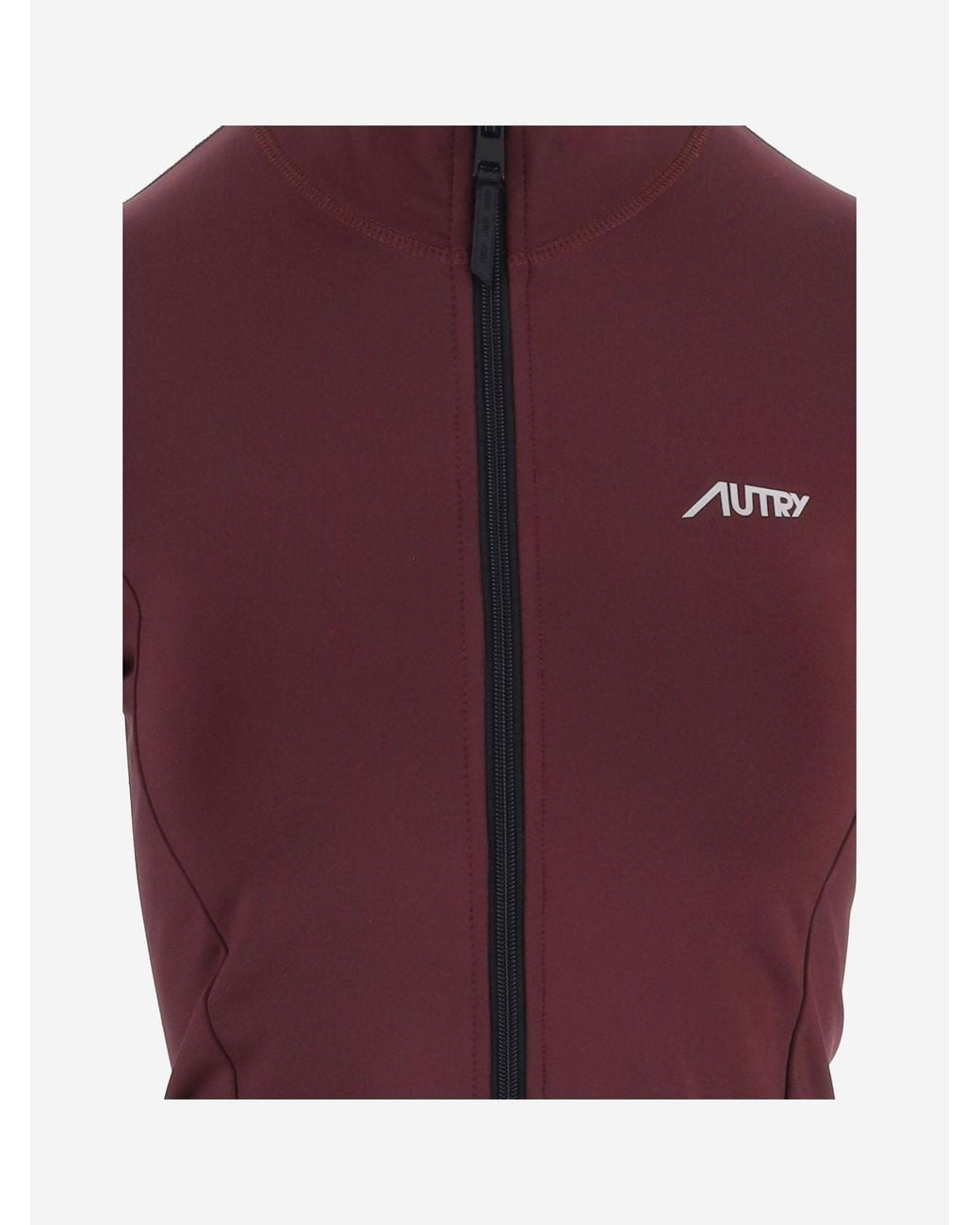 Autry Purple Stretch Nylon Sweatshirt With Logo