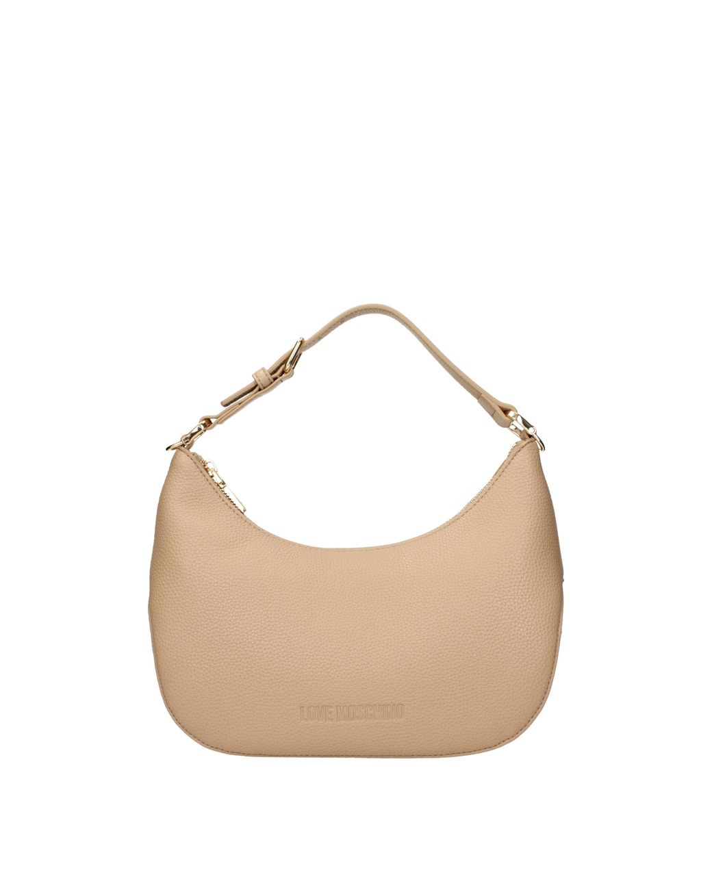 Love Moschino Natural Shoulder Bags Polyurethane/Sand