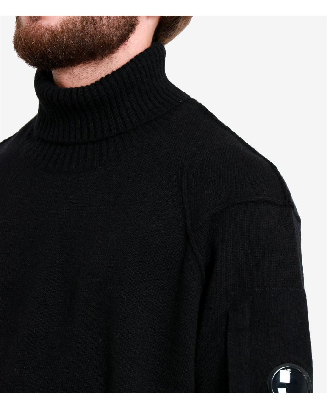 C P Company Black Sweaters for men