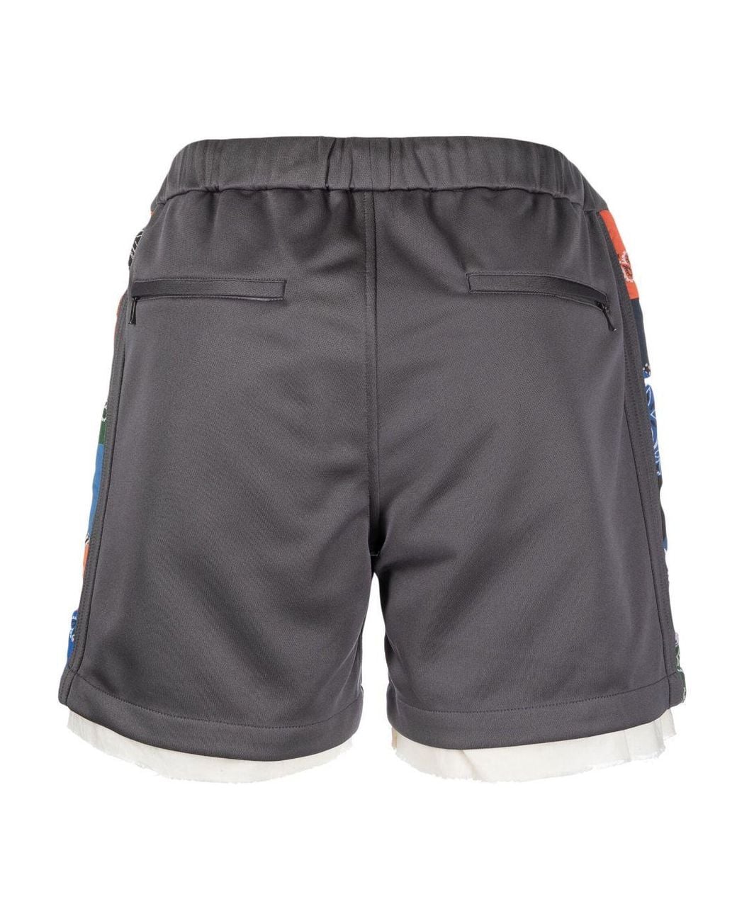 Children of the discordance Gray Drawstring-Waistband Bandana-Print Shorts for men