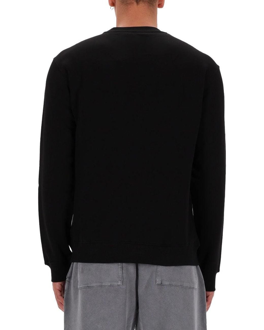 Versace Jeans Couture Black Sweatshirt With Logo for men