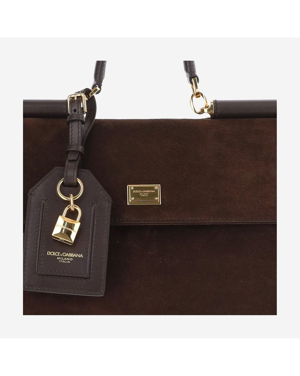 Dolce & Gabbana Brown My Sicily Medium Suede Handbag