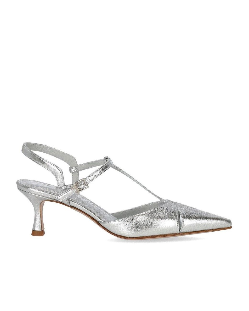 Sergio Levantesi White Edvige Slingback Pump