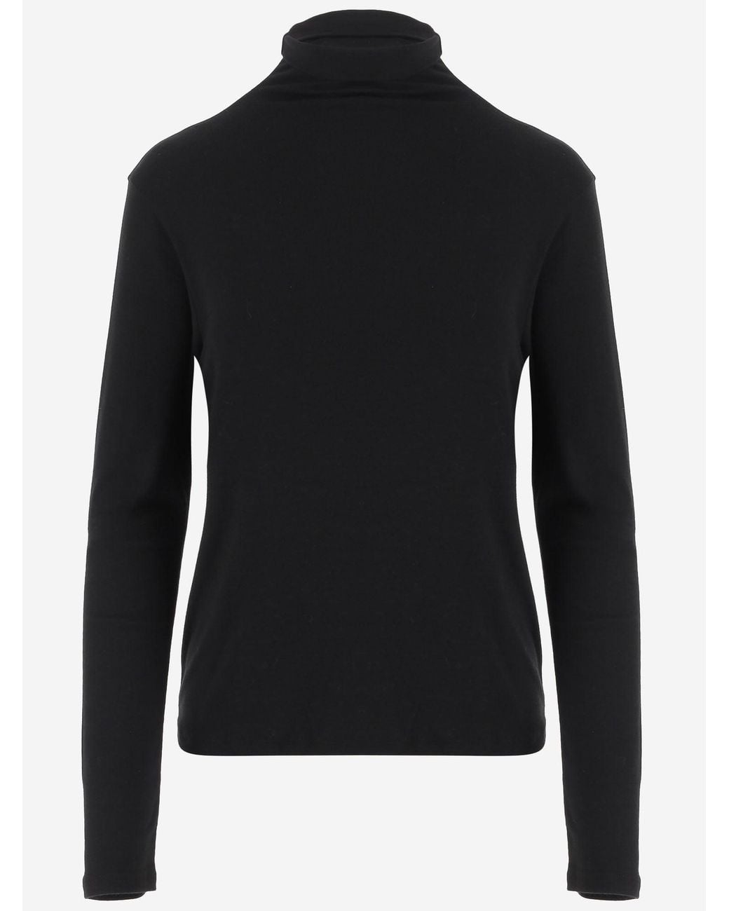 Vince Black Turtleneck Stretch Modal