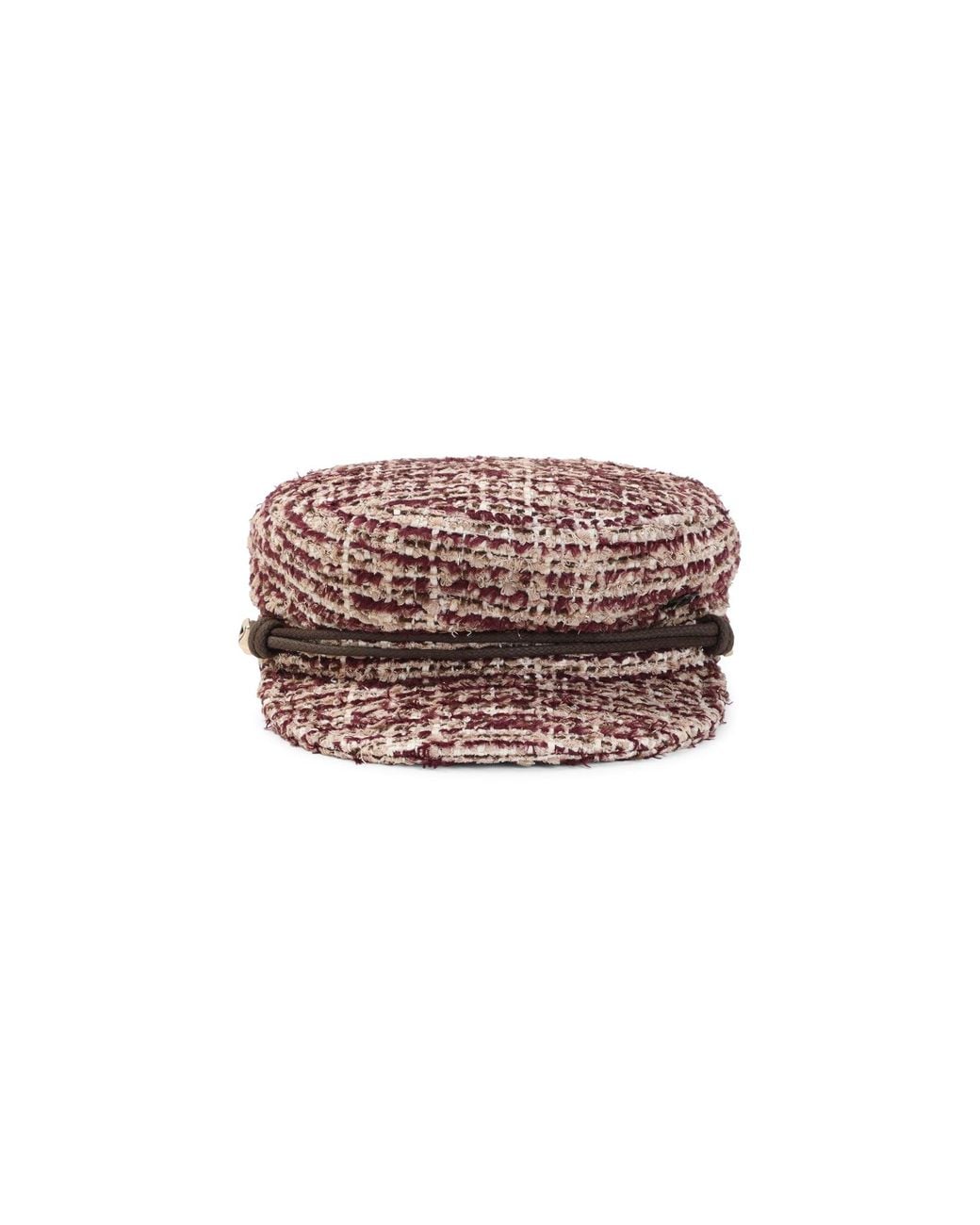 Maison Michel Red New Abby Tweed Mini Hat