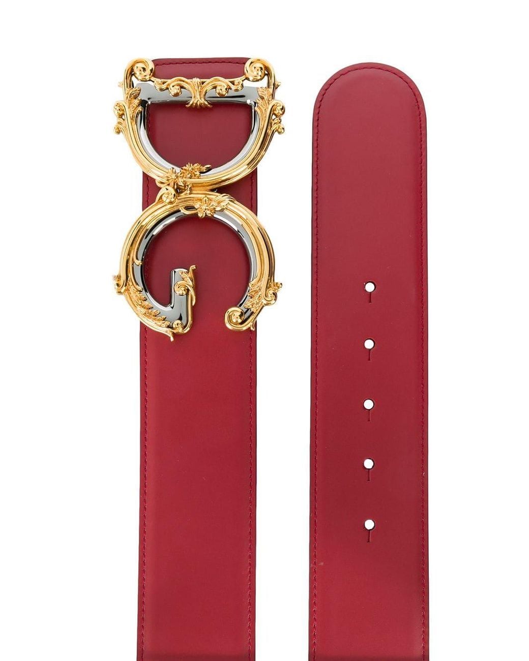 Dolce & Gabbana Pink Embellished Dg Buckle Belt