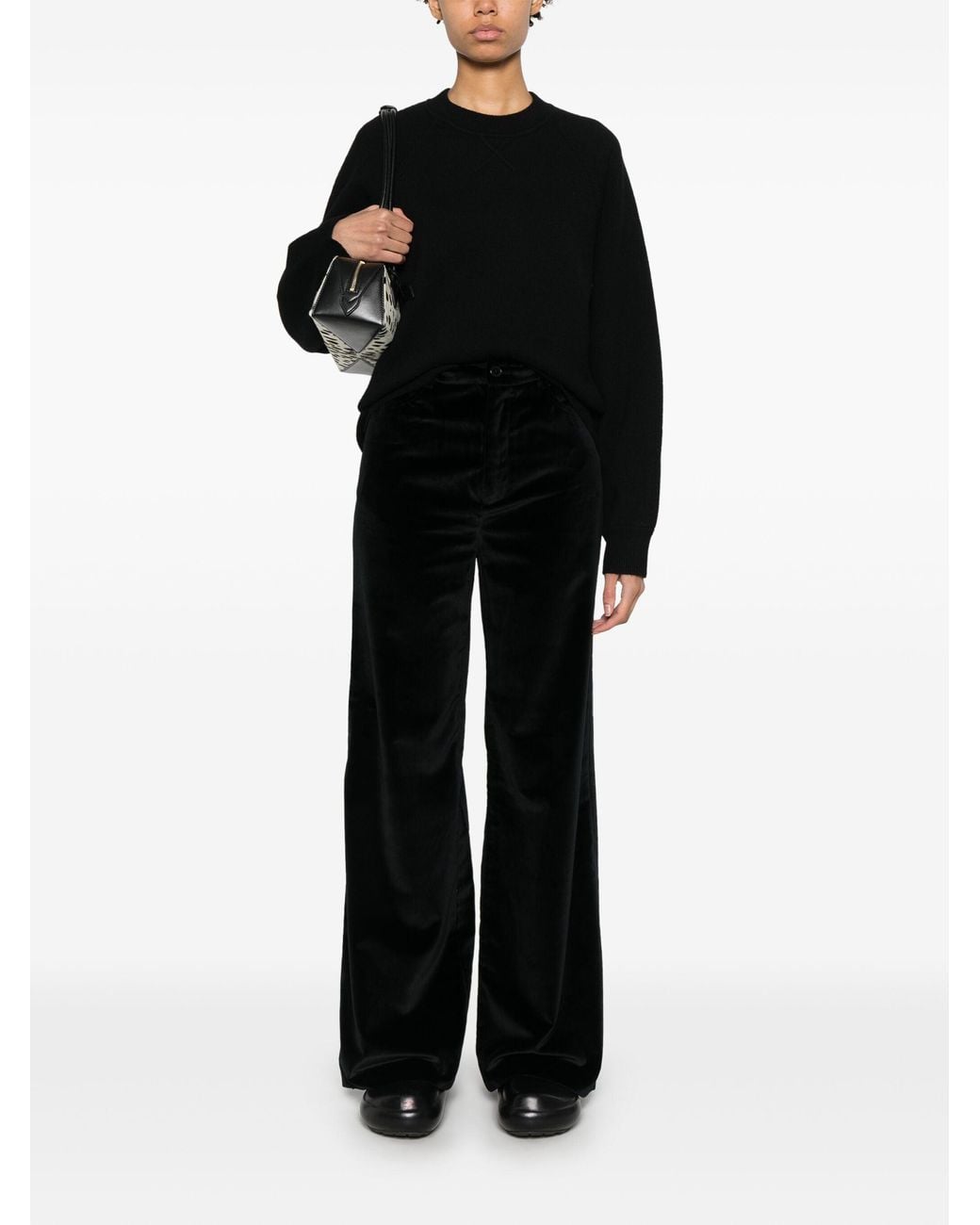 Officine Generale Black Romy Trousers