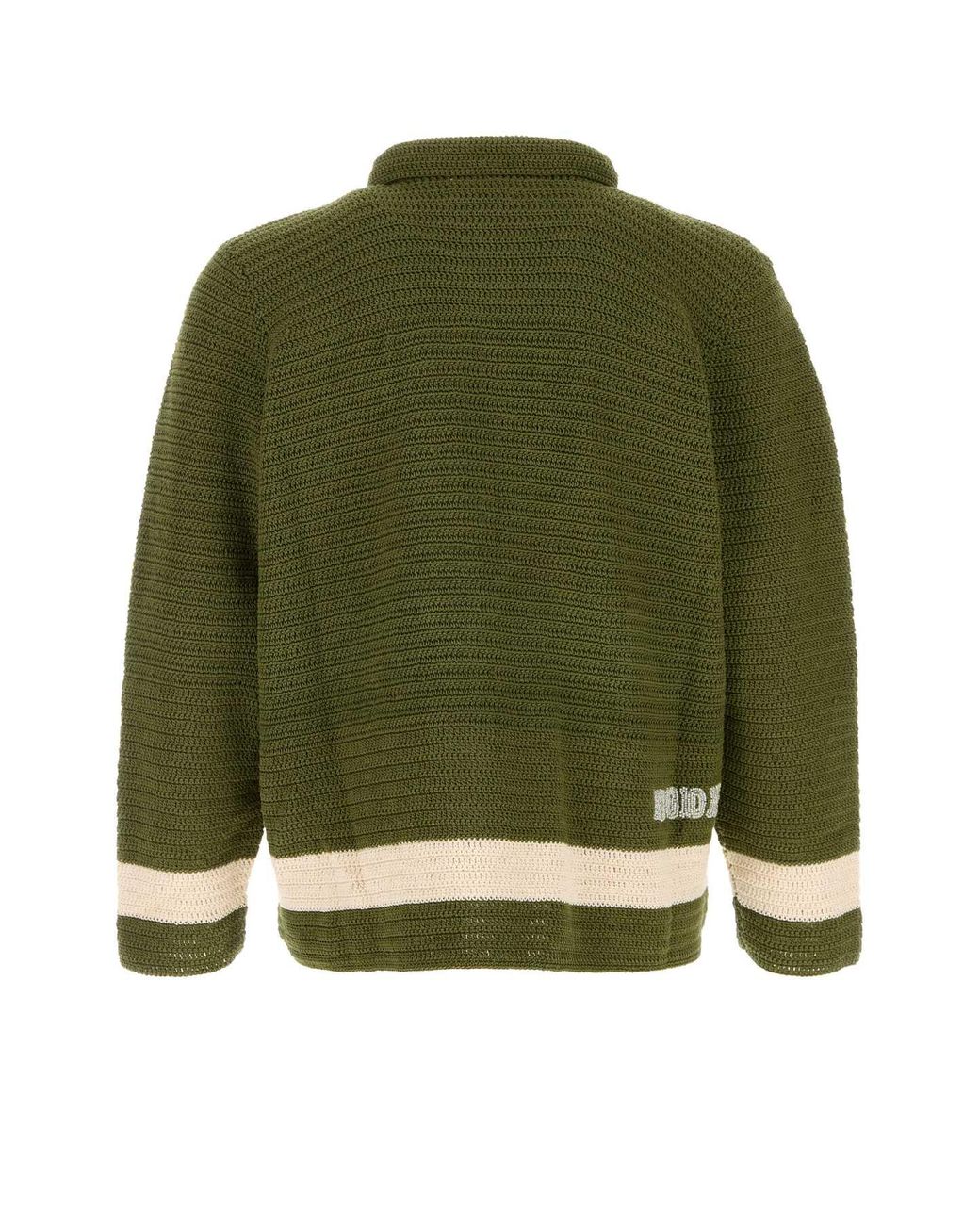 Bode Green Crochet Marsh Shirt for men