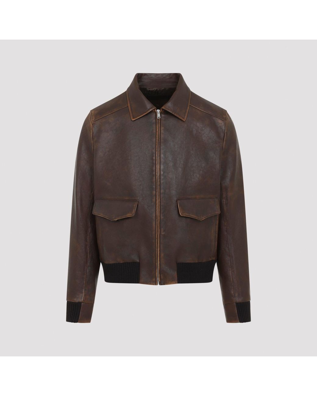 Prada Brown Leather Jacket for men