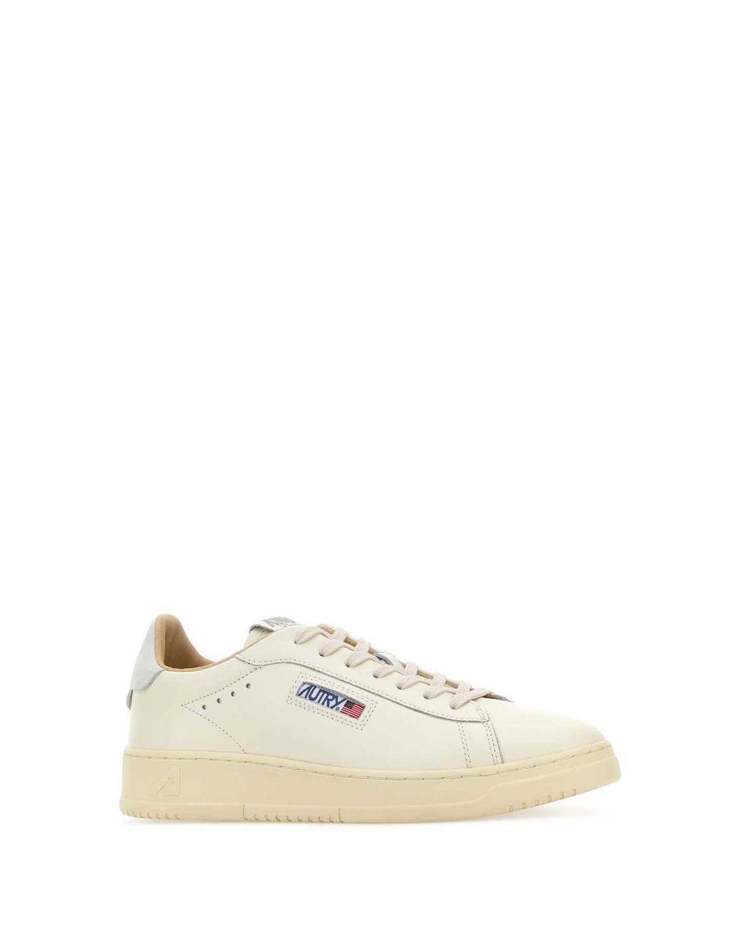 Autry White Ivory Leather Dallas Sneakers for men