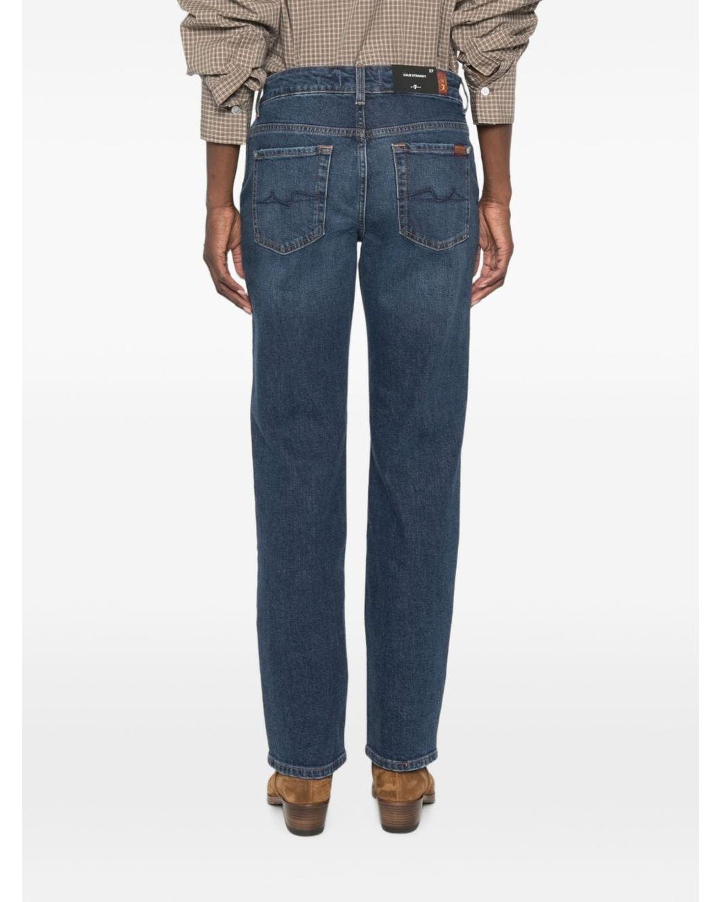 Seven7 Blue Calie Straight Denim Jeans
