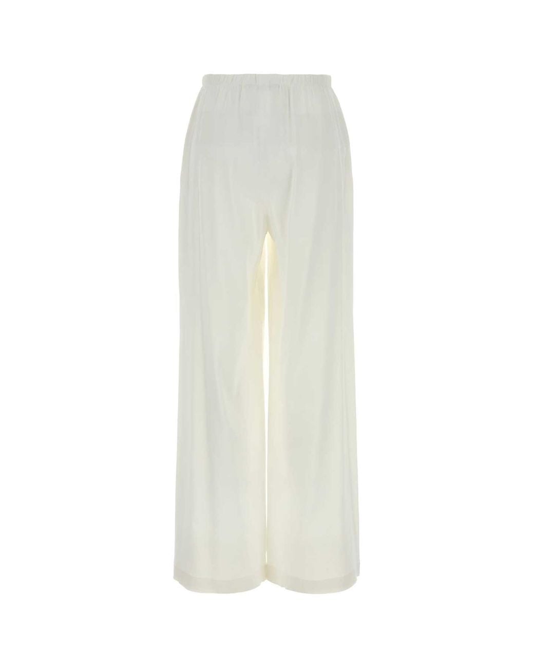 Max Mara White Relaxed Elasticated Pants