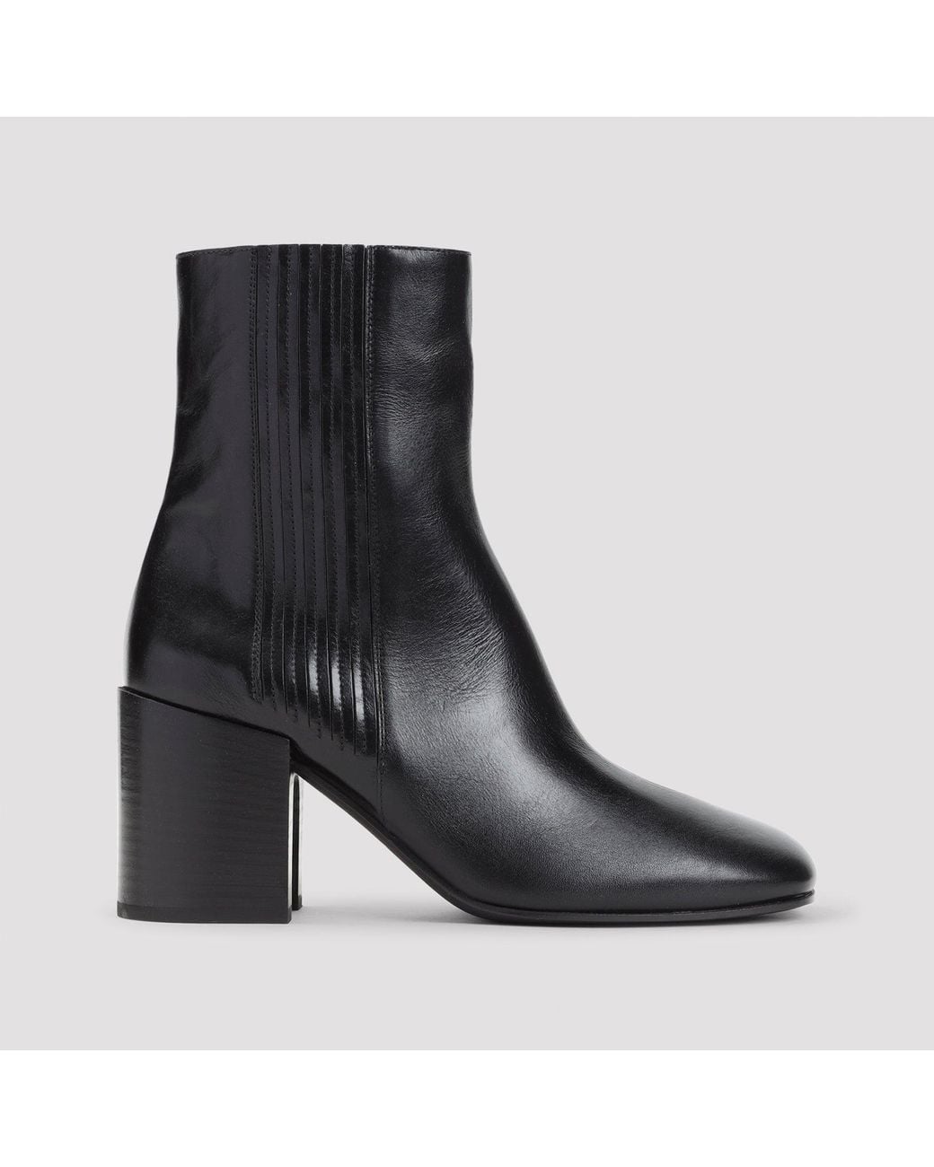 Dries Van Noten Black Calf Leather Bootie