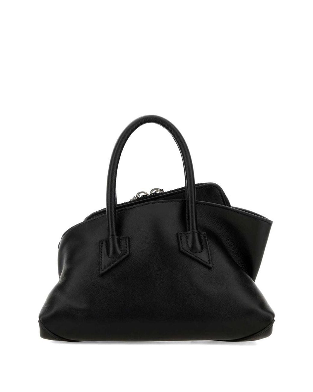 The Attico Black La Passeggiata Mini Leaher Shoulder Bag