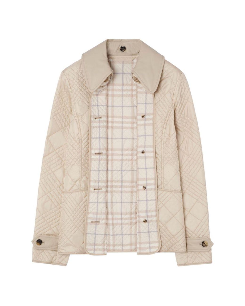 Burberry Natural Quilted Nylon Fernleigh Jacket