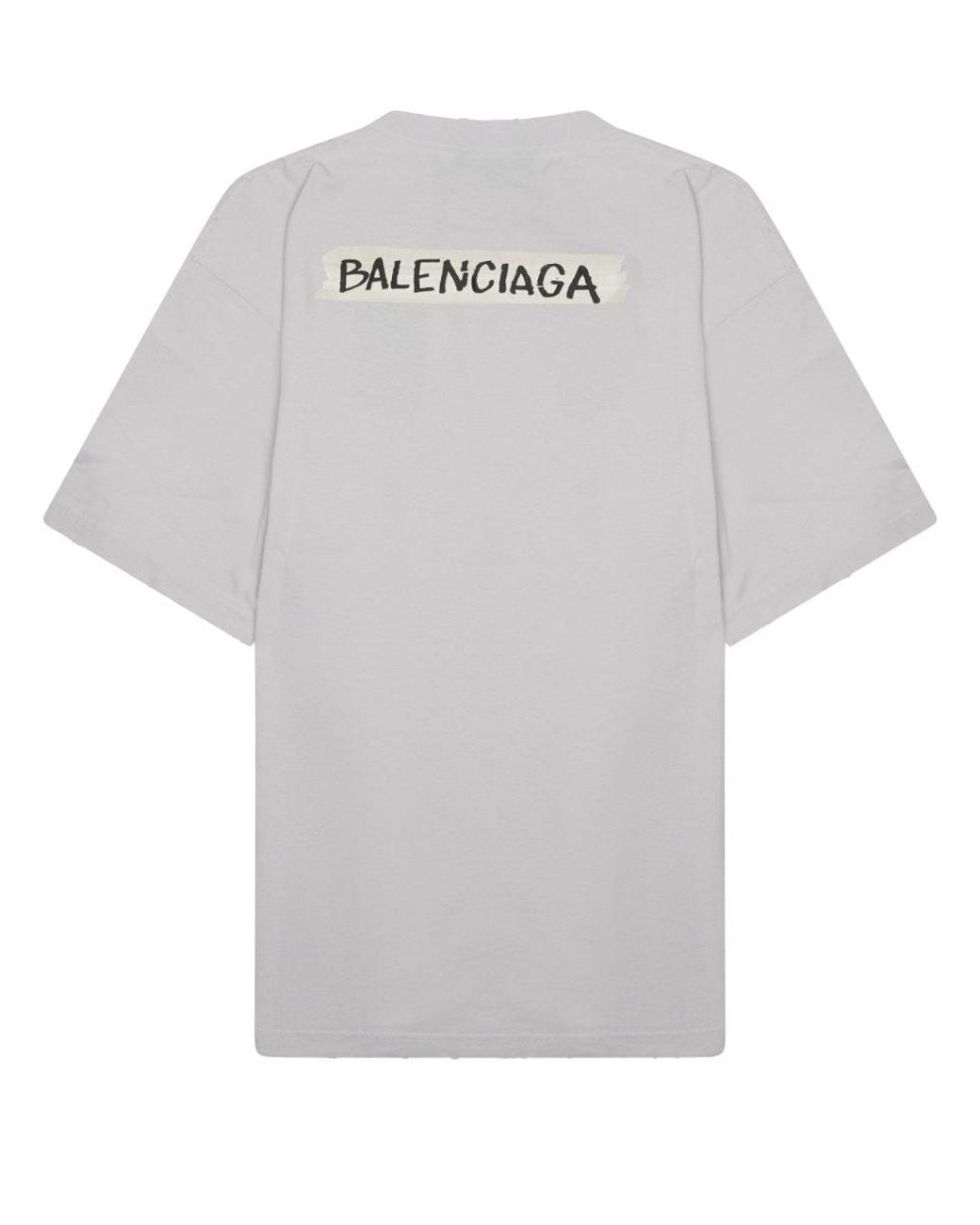 Balenciaga White T Shirt With Logo