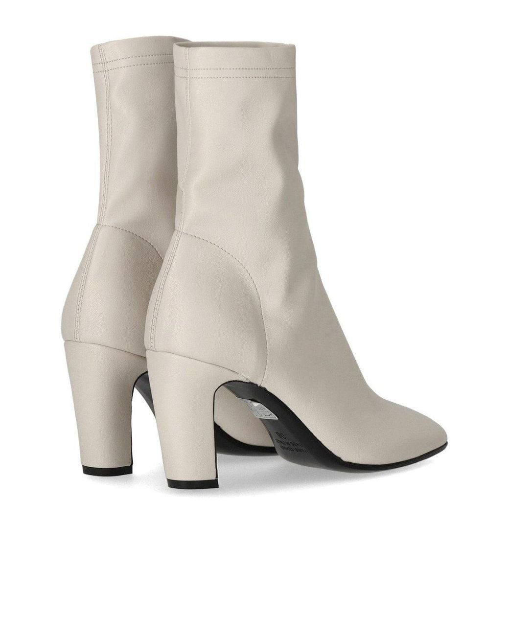 Strategia White Zhaira Heeled Ankle Boot