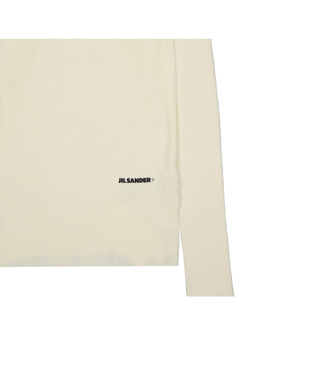 Jil Sander Natural Logo Fitted Jumper