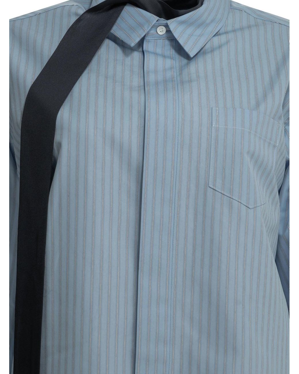 Sacai Blue Short Shirtdress