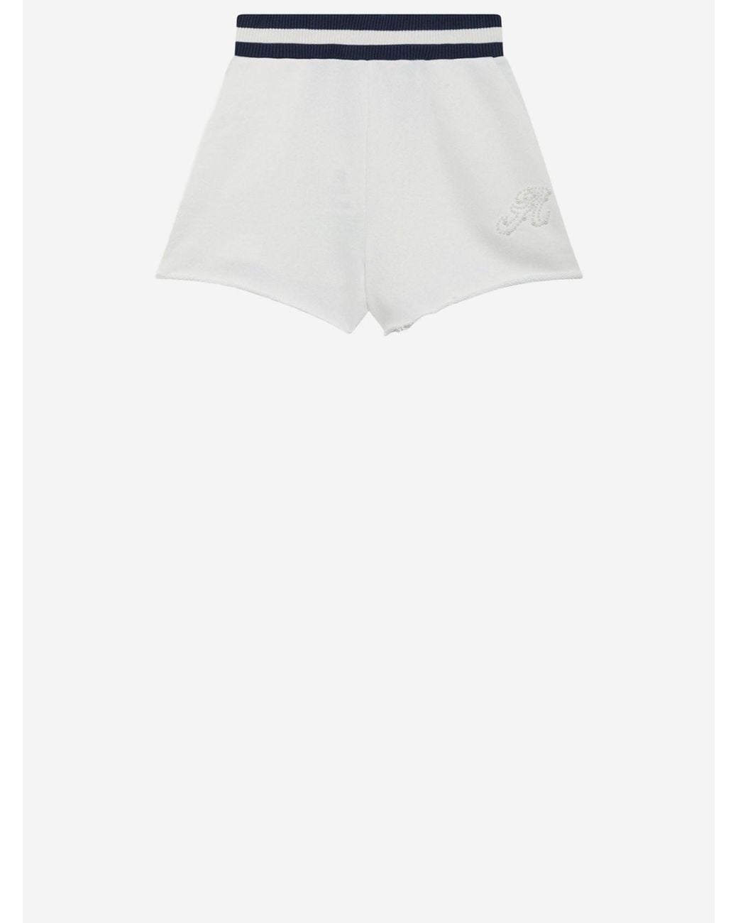 Autry White Cotton Shorts With Logo
