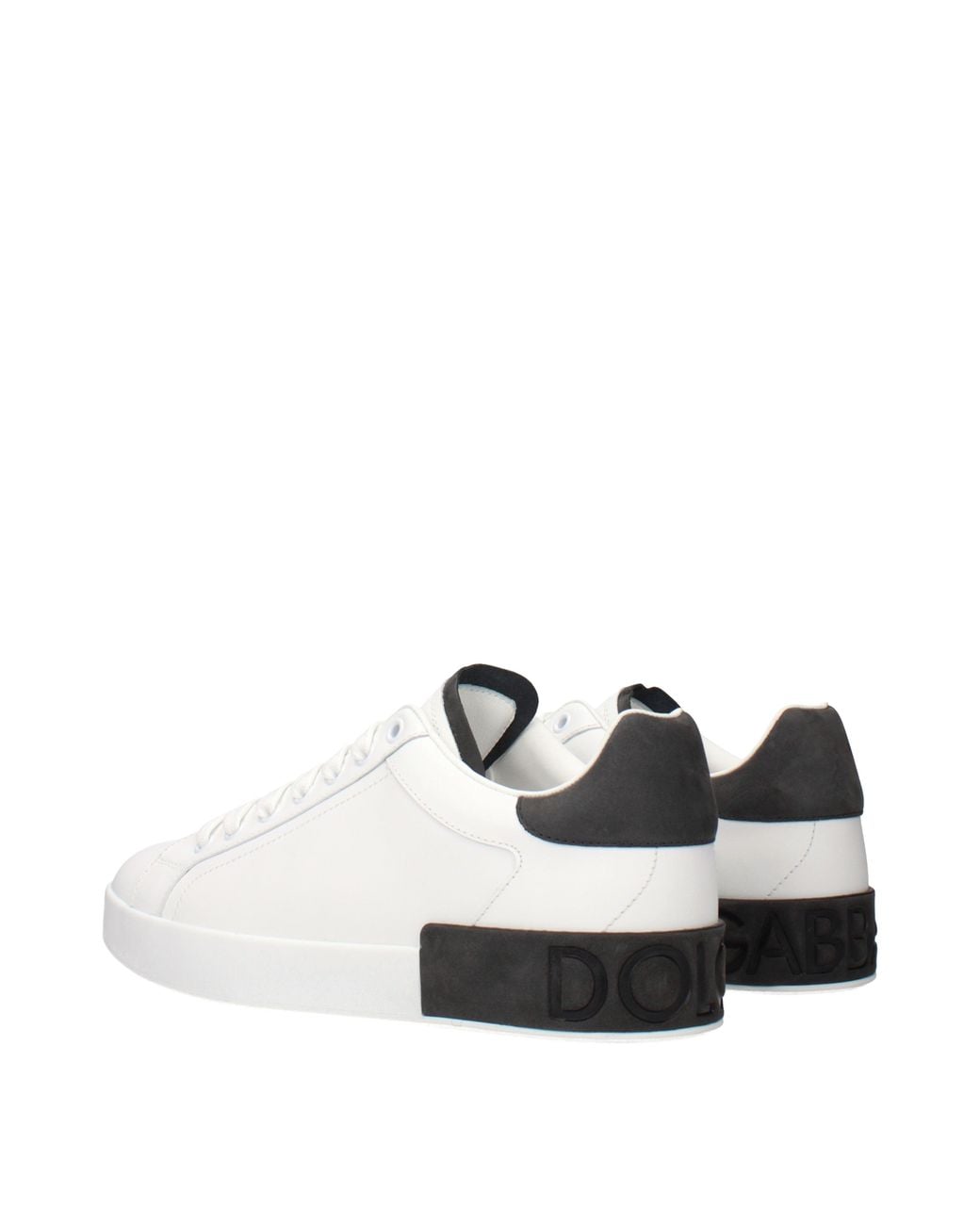Dolce & Gabbana White Dolce&Gabbana Portofino Sneakers/ Leather for men