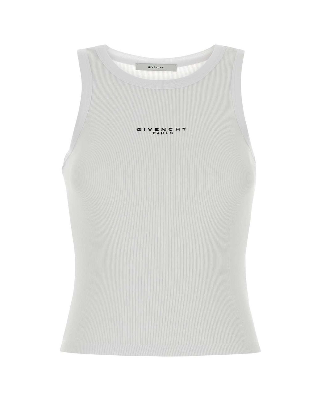 Givenchy White Stretch Cotton Tank Top