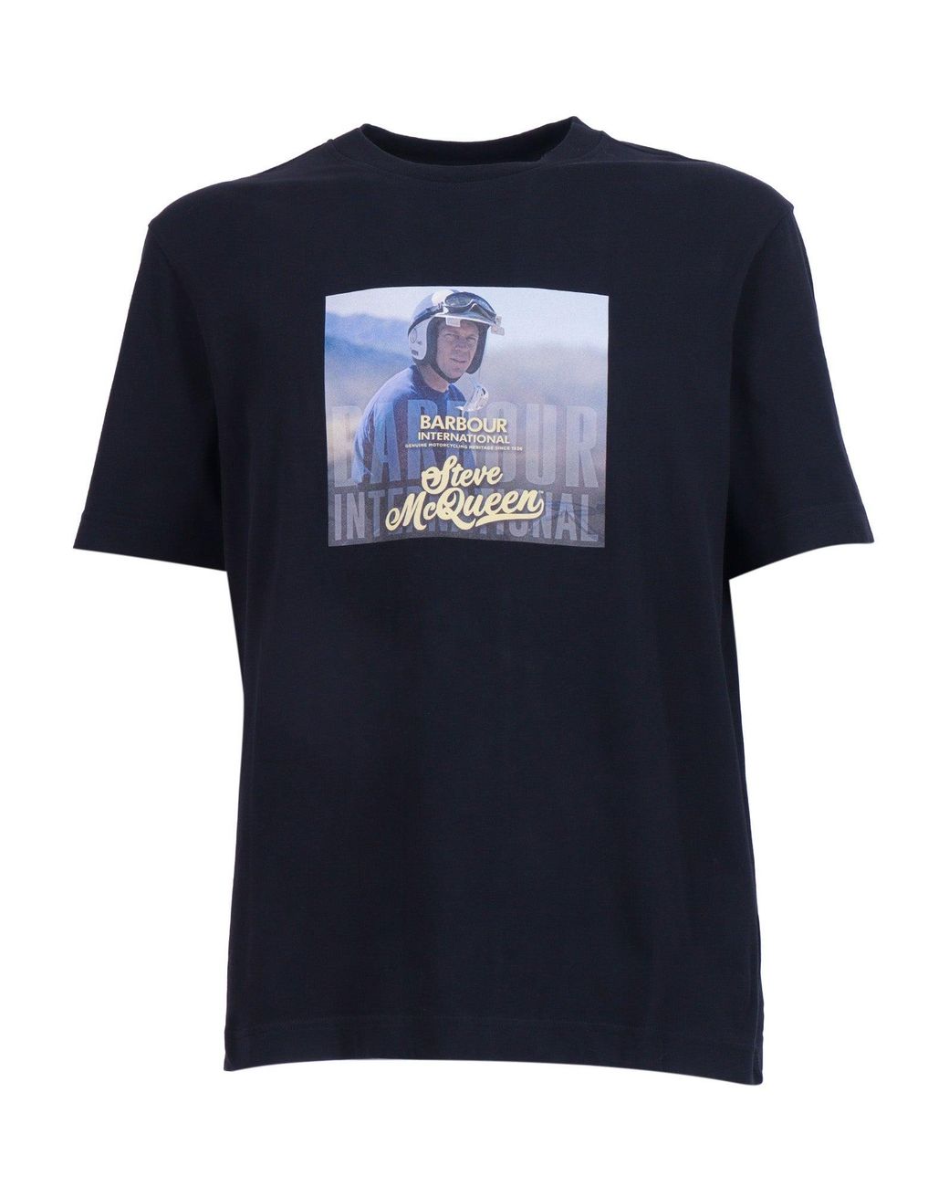 Barbour Blue Walde Photographic T Shirt for men