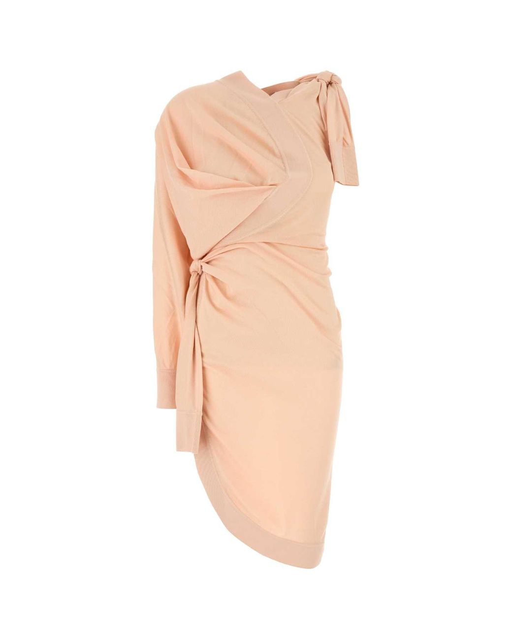 Ferragamo Natural Cotton Blend Dress