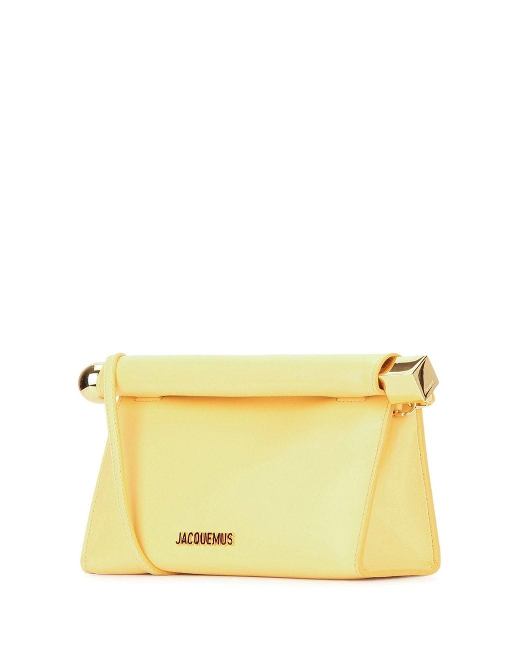Jacquemus Yellow Structured Round-To-Square Crossbody Bag
