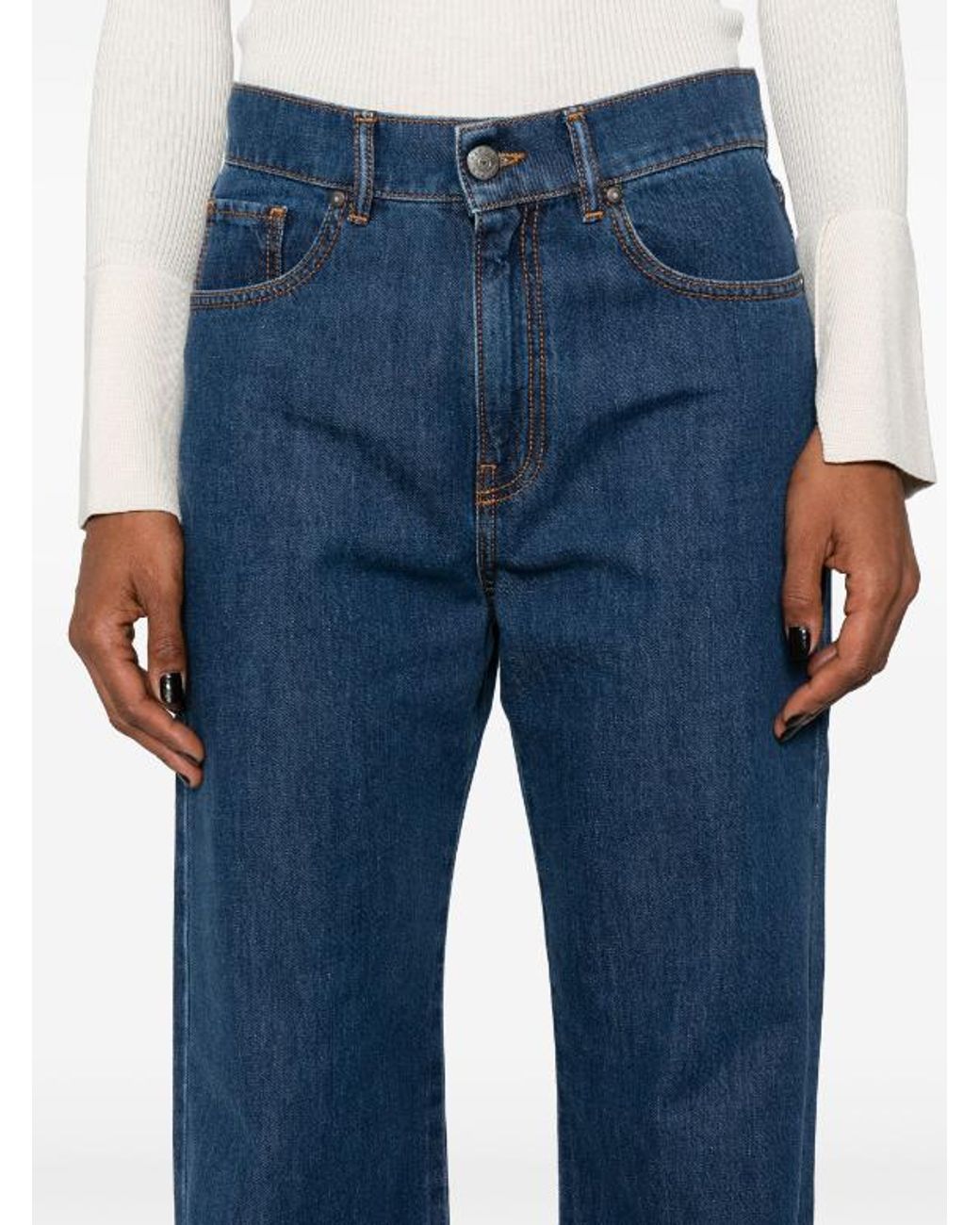 Pantalon P.A.R.O.S.H. en coloris Blue