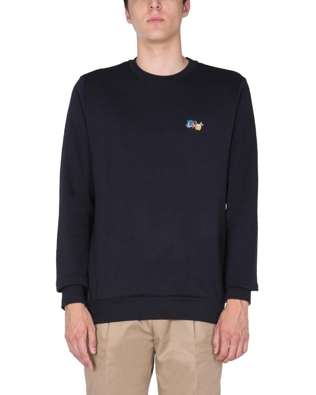 Paul Smith Blue Splatter Print Sweatshirt for men