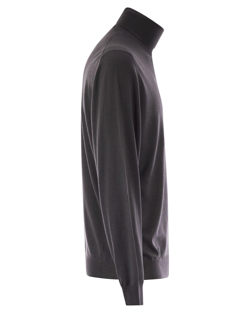 Fedeli Superfine Wool Turtleneck Derby in het Gray voor heren
