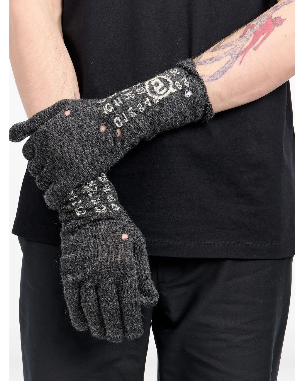 MM6 by Maison Margiela Black Gloves