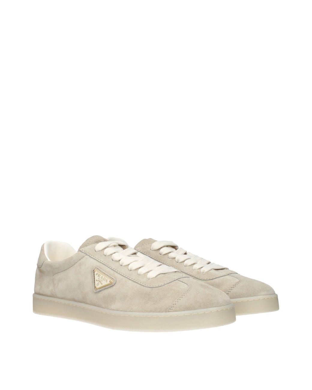 Prada Natural Sneakers Suede/Pumice for men