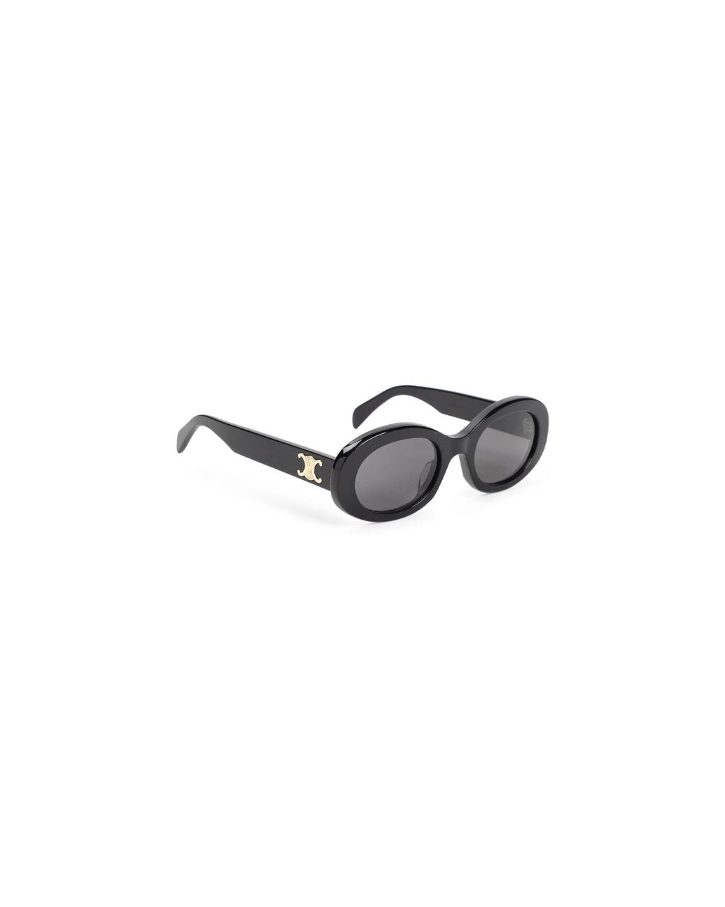 Céline Black Signature Logo Acetate Sunglasses For