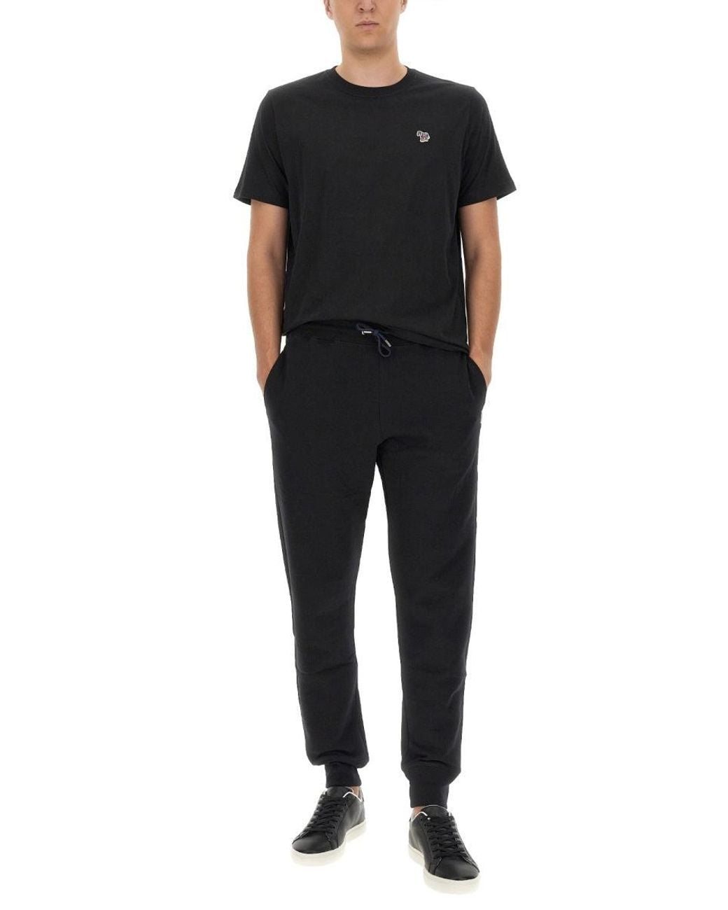 Paul Smith Black Zebra Logo Cotton T-Shirt for men