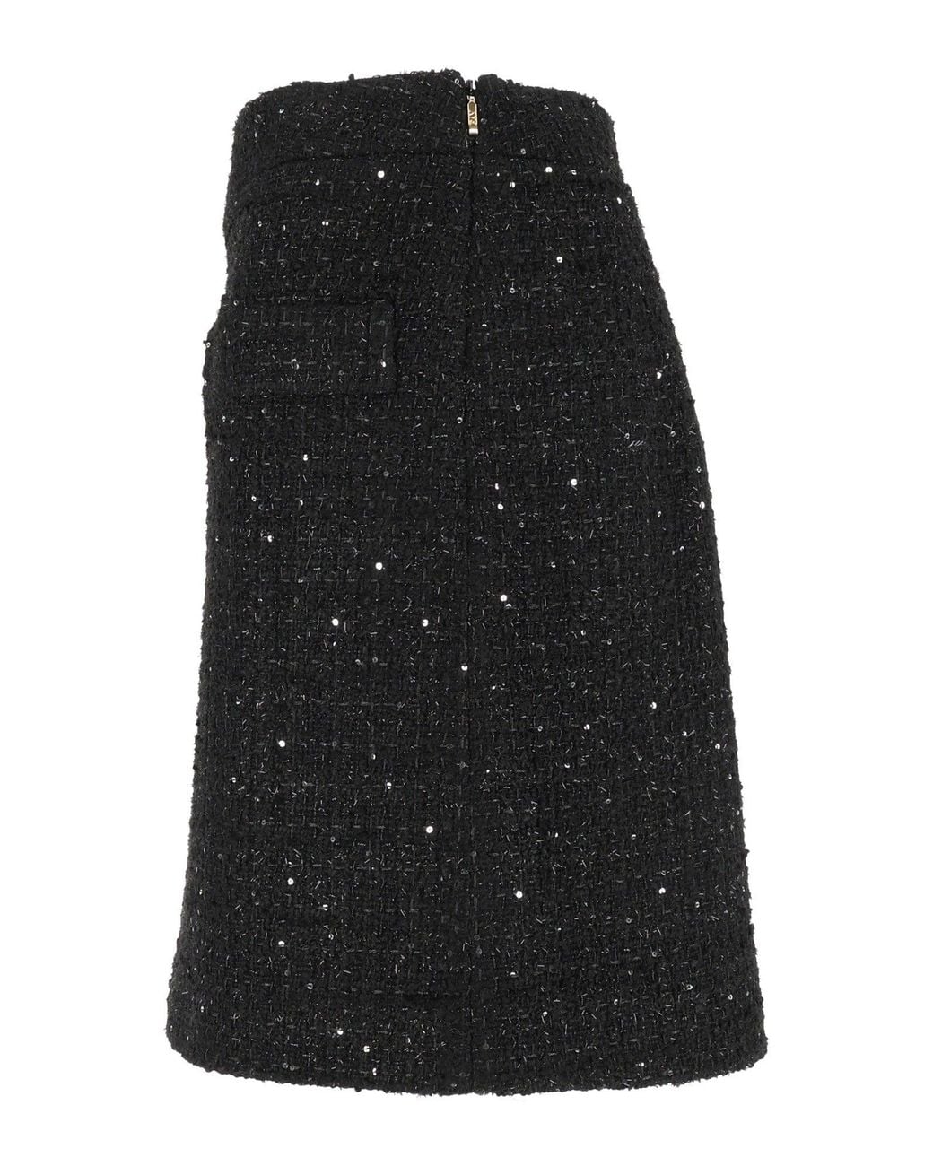 Fay Black Short Flared Mini Skirt