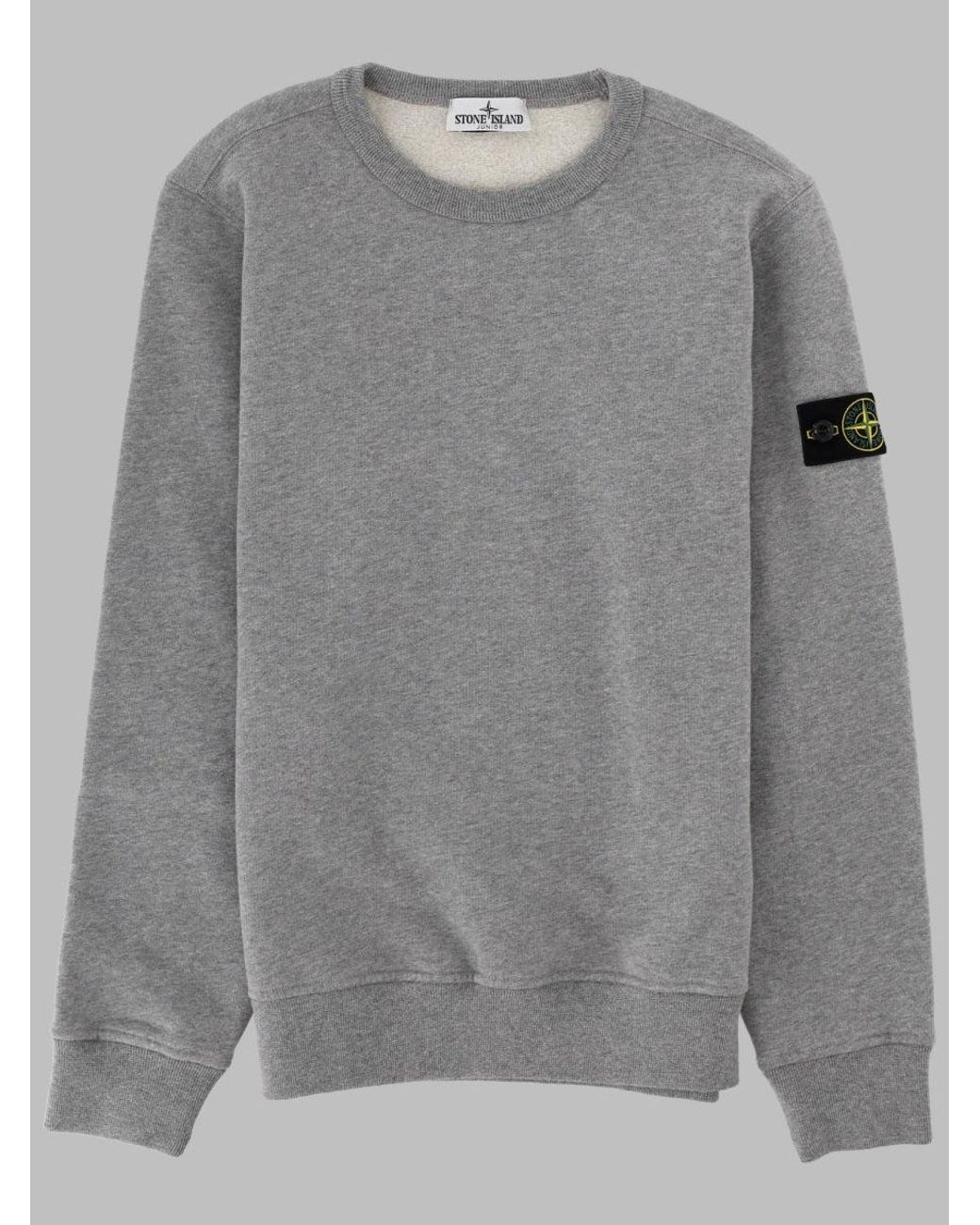 Stone Island Gray Mini Sweatshirt For Boys