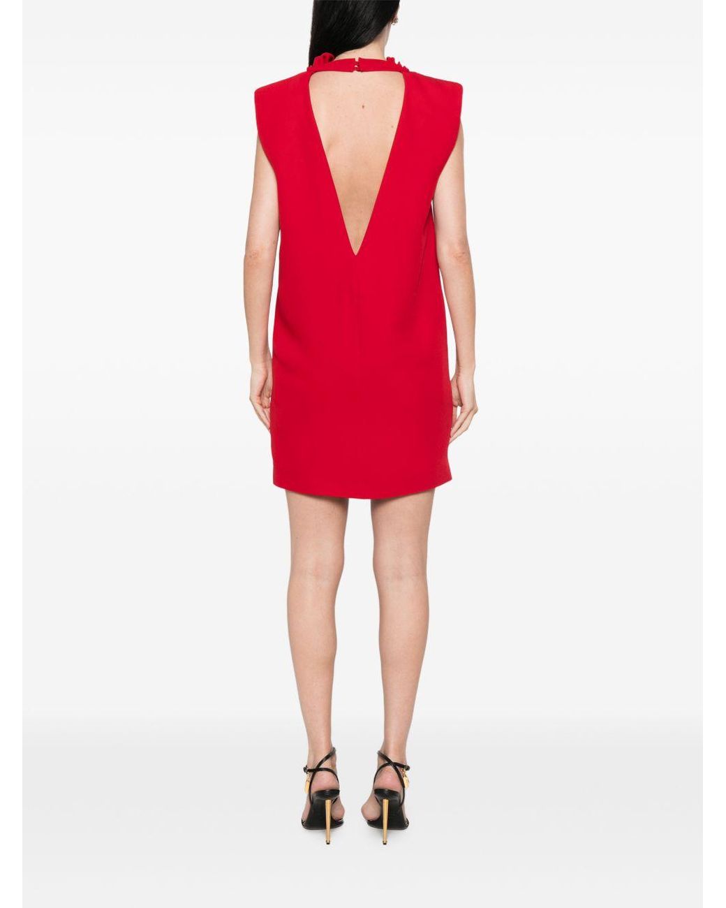 Valentino Red Silk Mini Dress