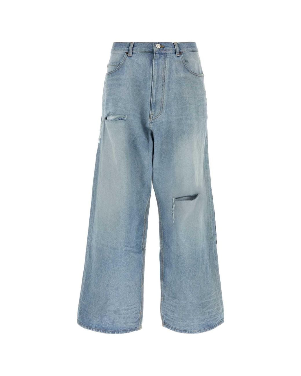 Balenciaga Blue Minimal Baggy Pants for men