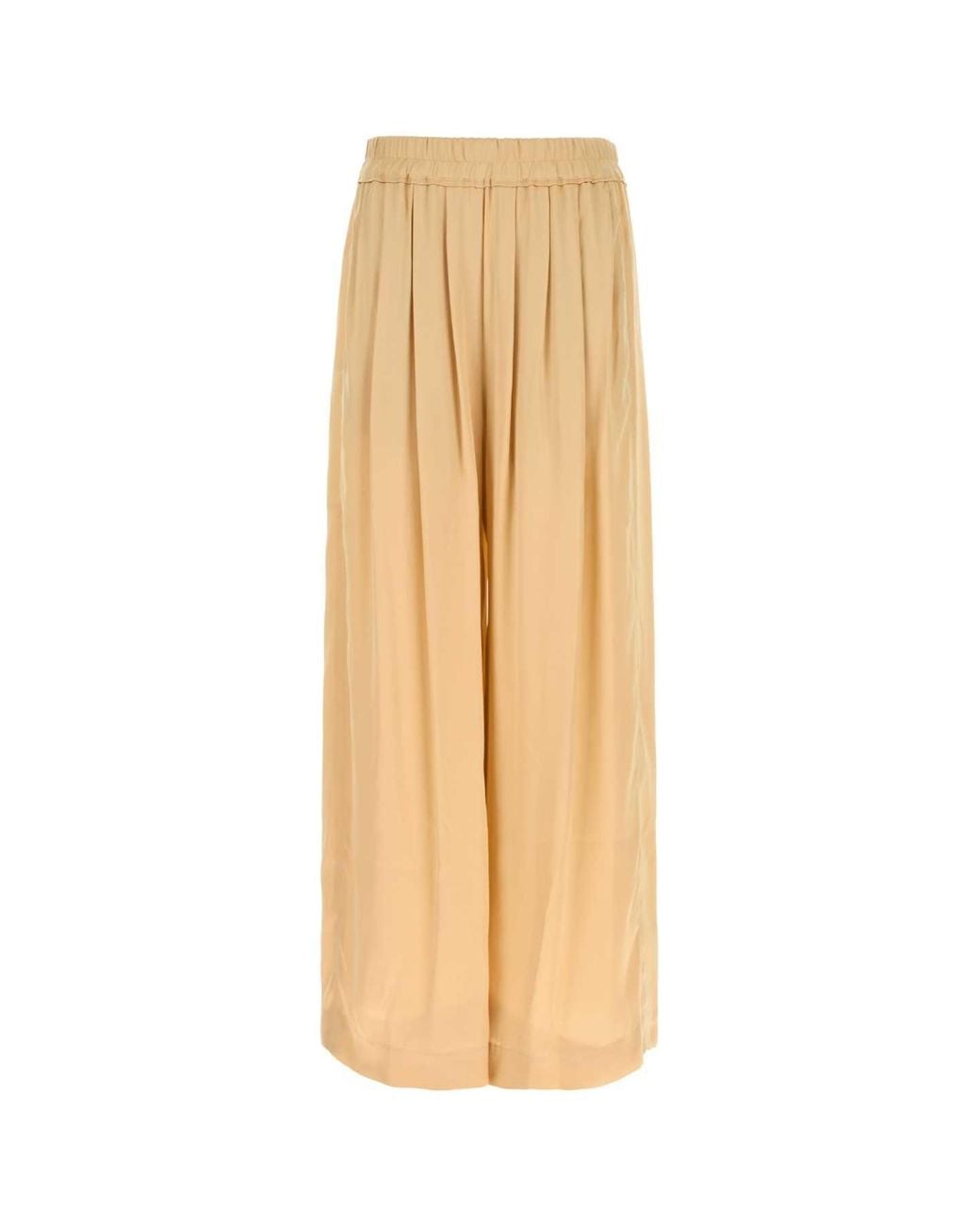 Isabel Marant Natural Peach Satin Nolia Wide-Leg Pant