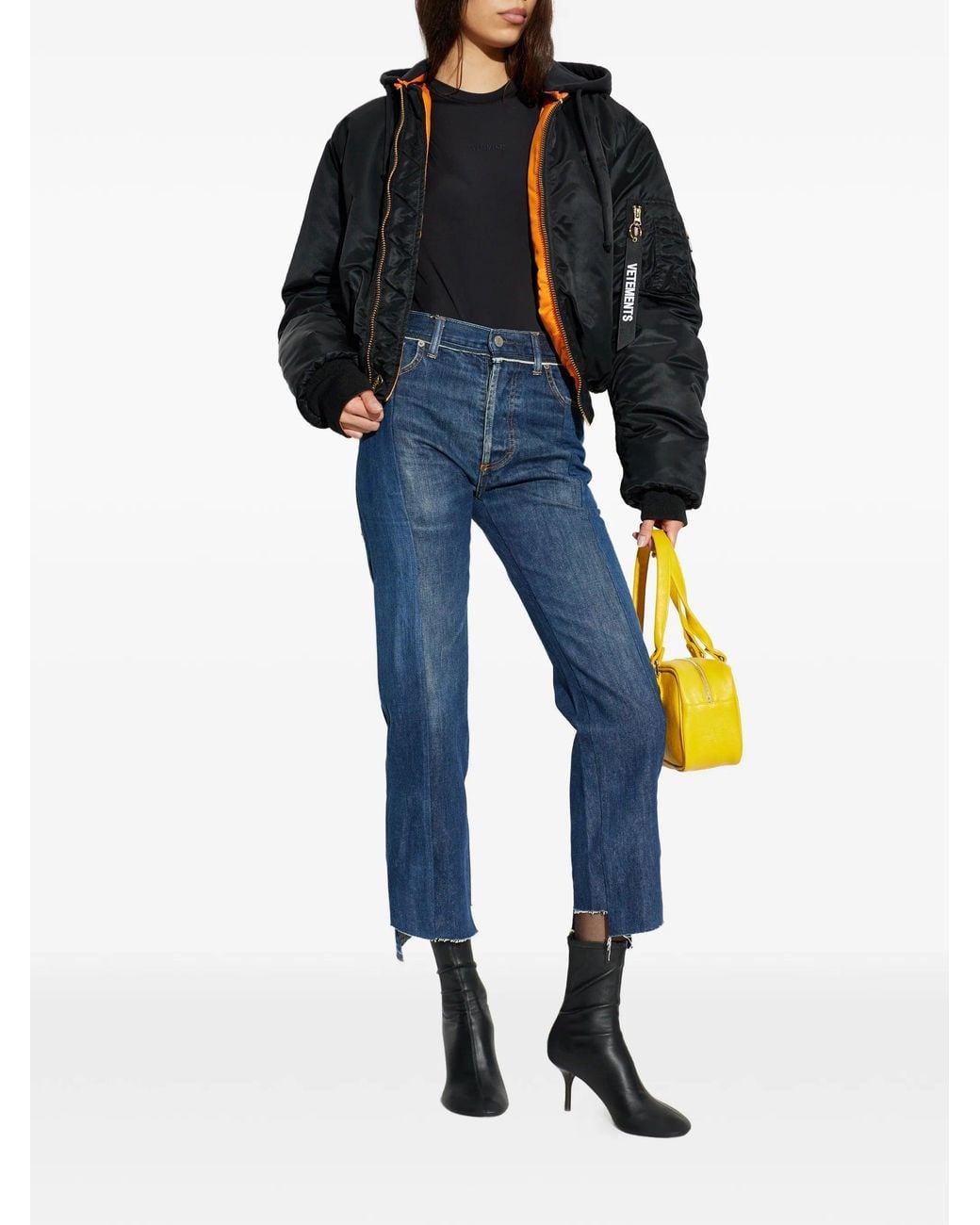 Vetements Iconic Cut-Up Jeans in Blue | Lyst