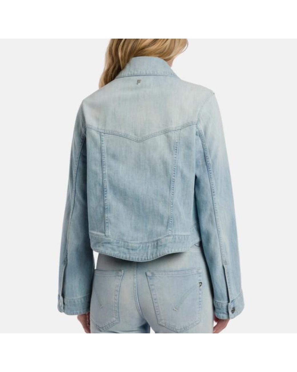 Dondup Blue Denim Stretch Regular Jacket