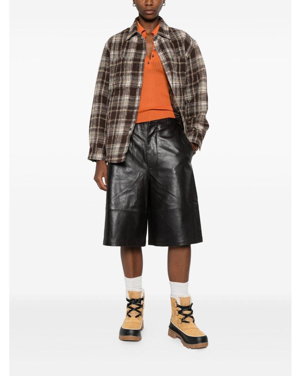 DUNST Flanel Checked Shirt in het Brown