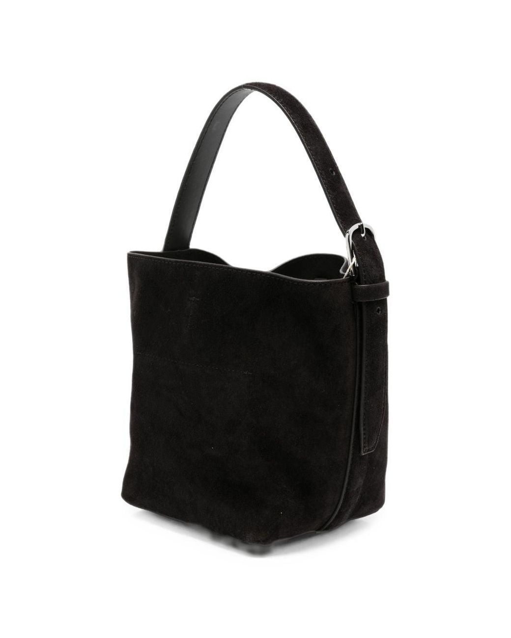 Totême Black Belted Petite Leather Tote Bag